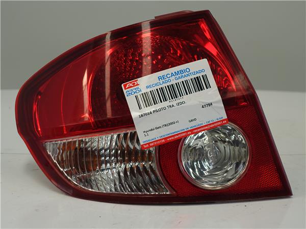 PILOTO TRA. IZDO. Hyundai getz (tb)(2002->) 1.1 G4HD AZUL Bombilla Faro Izquierdo Lámpara lateral Luz Trasero