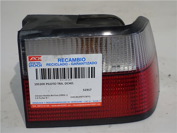 PILOTO TRA. DCHO. Citroen xantia berlina (1993->) 1.9 Turbo D DHX (XUD9TF/BTF) DHX(XUD9TFBTF) GRIS Bombilla Derecha derecho Faro Lámpara Luz Trasera trasero