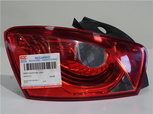 PILOTO TRA. IZDO. Seat ibiza berlina (6j5)(06.2008->) 1.6 TDI CAYB 6J4945257D BLANCO Bombilla Faro Izquierdo Lámpara lateral Luz Trasero
