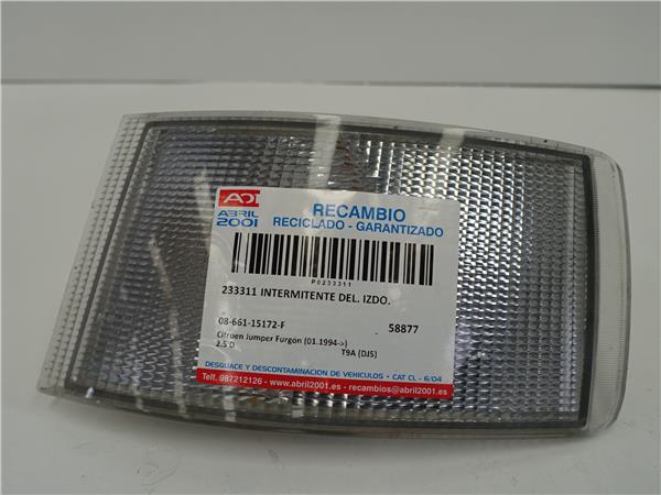 INTERMITENTE DEL. IZDO. Citroen jumper furgón (01.1994->) 2.5 D T9A (DJ5) T9A(DJ5) 08-661-15172-F 866115172F BLANCO Delanteras delanteros Izquierdas izquierdos pilotos