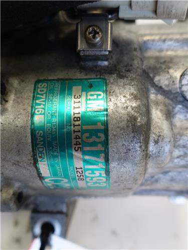 COMPRESOR AIRE ACOND. Saab 9-3 berlina (2003->) 1.9 TiD Z 19 DT Z19DT 13171593 NEGRO Acondicionado - Imagen 3