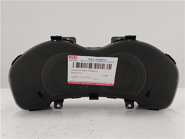 CUADRO COMPLETO Toyota auris (e15)(10.2006->) 1.6 VVTi 1ZR-FE 1ZRFE 83800-02L92 8380002L92 NEGRO COMPLETO instrumentos
