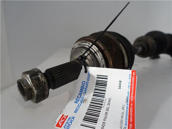 PALIER DEL. DCHO. Honda accord viii (cl_, cm_) 2.2 i-CTDi N22A1 NEGRO cardan Delantero Derecho trasmision - Imagen 2