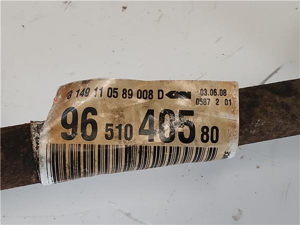 PALIER DEL. IZDO. Peugeot 207 (2006->) 1.4 KFV (TU3A) KFV(TU3A) 9651040580 GRIS Delantera Izquierdo - Imagen 4