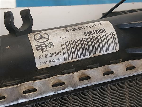 RADIADOR Mercedes-Benz vito / mixto furgón (w639) 113 CDI OM 651.940 OM651940 A6395011101 AMARILLA Y AZUL agua gasoil RADIADOR DE AGUA 711.680 - Imagen 3