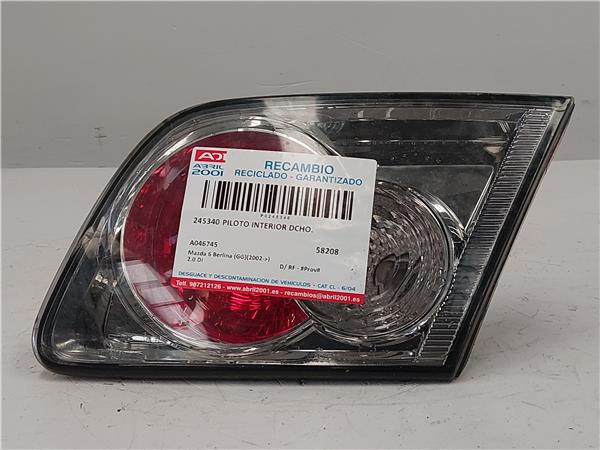 PILOTO INTERIOR DCHO. Mazda 6 berlina (gg)(2002->) 2.0 DI D/ RF - #Prov# DRFPROV A046745 NEGRO Derechas derechos