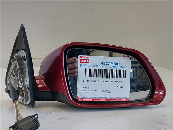 RETROVISOR ELECTRICO DCHO. Skoda octavia berlina (1z3)(2004->) 1.9 TDI BXE 012379 12379 GRANATE Derecho Espejo
