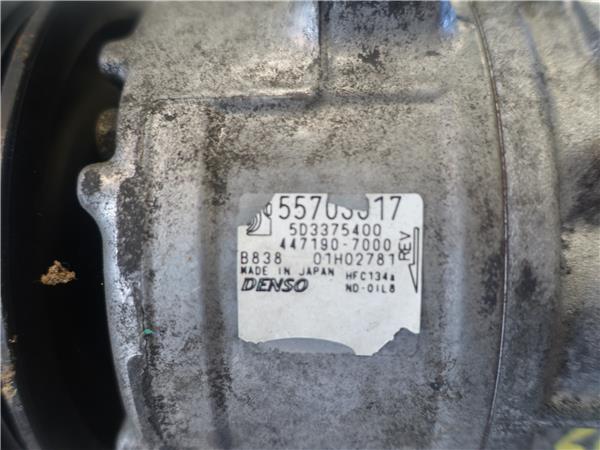 COMPRESOR AIRE ACOND. Fiat punto / grande punto (199) 1.3 D Multijet 199 A3.000 199A3000 55703917 GRIS Acondicionado - Imagen 3