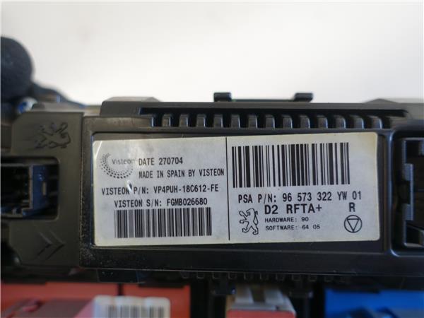 MANDOS CLIMATIZADOR Peugeot 407 (2004->) 2.0 HDi 135 RHR (DW10BTED4) RHR(DW10BTED4) 96573322 GRIS acondicionado aire calefaccion - Imagen 3
