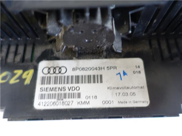 MANDOS CLIMATIZADOR Audi a3 (8p1)(05.2003->) 2.0 TDI 16V BKD 8P0820043H GRIS acondicionado aire calefaccion - Imagen 3