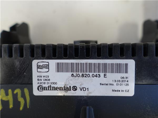 MANDOS CLIMATIZADOR Seat ibiza v sportcoupe (6j1) 1.6 TDI CAYC 6J0820043E NEGRO acondicionado aire calefaccion - Imagen 3