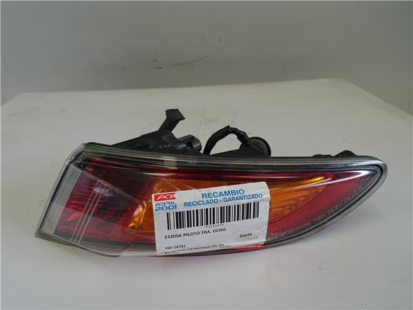 PILOTO TRA. DCHO. Honda civic viii hatchback (fn, fk) 2.2 CTDi N22A2 220-16721 22016721 GRIS Bombilla Derecha derecho Faro Lámpara Luz Trasera trasero