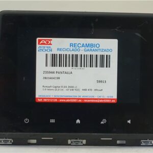 PANTALLA Renault captur ii (01.2020->) 1.0 Intens [1,0 Ltr. - 67 kW TCE] H4D 470 - #Prov# H4D470PROV 280346419R NEGRO    multifunción JT4002