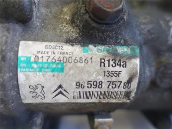 COMPRESOR AIRE ACOND. Citroen c4 berlina (06.2004->) 1.6 HDi 9HX (DV6ATED4) 9HX(DV6ATED4) 9659875780 NEGRO Acondicionado 20DM75 - Imagen 3