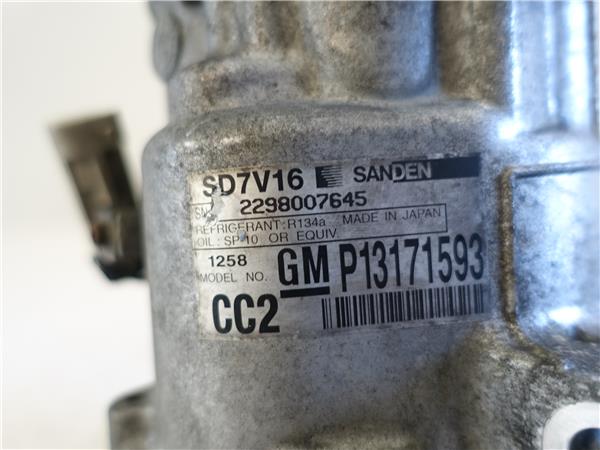 COMPRESOR AIRE ACOND. Saab 9-3 berlina (2003->) 1.9 TiD Z 19 DTH Z19DTH 2298007645 NEGRO Acondicionado - Imagen 3