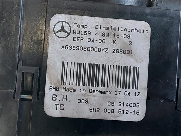 MANDOS CALEFACCION / A.A. Mercedes-Benz vito / mixto furgón (w639) 113 CDI OM 651.940 OM651940 A6399060000K2 AMARILLA Y AZUL acondicionado aire aire acondicionado climatizador MANDOS CALEFACCION / A.A. 711.680 - Imagen 3