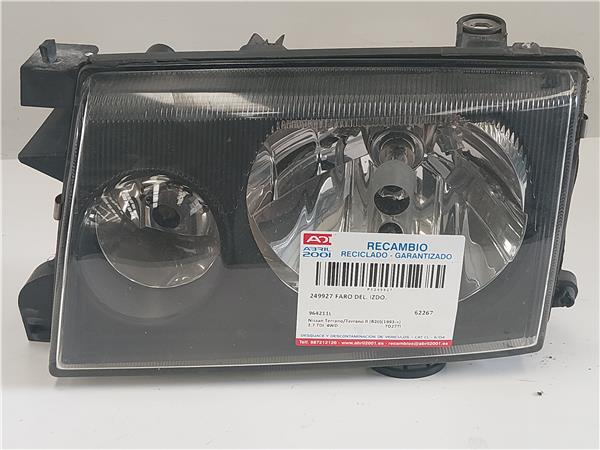 FARO DEL. IZDO. Nissan terrano ii (r20)(02.1993->) 2.7 TDi 4WD TD27TI 964211L BLANCO Bombillas Delanteras delanteros Izquierdas izquierdos Lámparas luces Luz Pilotos