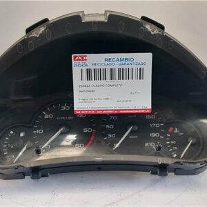CUADRO COMPLETO Peugeot 206 (1998->) 1.4 HDi eco 70 8HZ (DV4TD) 8HZ(DV4TD) 9645096080 GRIS    COMPLETO instrumentos 20CQ06
