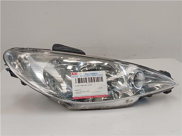 FARO DEL. DCHO Peugeot 206 (1998->) 2.0 HDI 90 RHY (DW10TD) RHY(DW10TD) 89002772 GRIS Bombillas delanteras Delanteros Derechas Derechos Lámparas luces Luz piloto Pilotos 20DM18