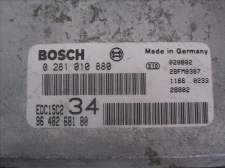 CENTRALITA Peugeot 607 (s1)(12.2000->12.2004) 2.2 HDI 4HX (DW12TED4/FAP) 4HX(DW12TED4FAP) 9648268180 BOSCH/0281010880 BOSCH0281010880 GRIS uce - Imagen 2