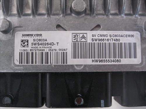 CENTRALITA Peugeot 407 (2004->) 2.0 HDi 135 RHR (DW10BTED4) RHR(DW10BTED4) SIEMENS/5WS40264D-T SIEMENS5WS40264DT GRIS PLATA uce - Imagen 2
