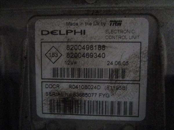 CENTRALITA Renault megane ii (bm0/1_, cm0/1_) 1.5 dCi (BM0F, CM0F) D/ K9K D 7 - #Prov# DK9KD7PROV DELPHI/83665077 DELPHI83665077 BLANCO uce - Imagen 2