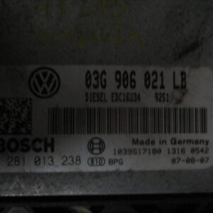 CENTRALITA Skoda octavia berlina (1z3)(2004->) 1.9 TDI BXE BOSCH/0281013238 BOSCH0281013238 NEGRO    uce
