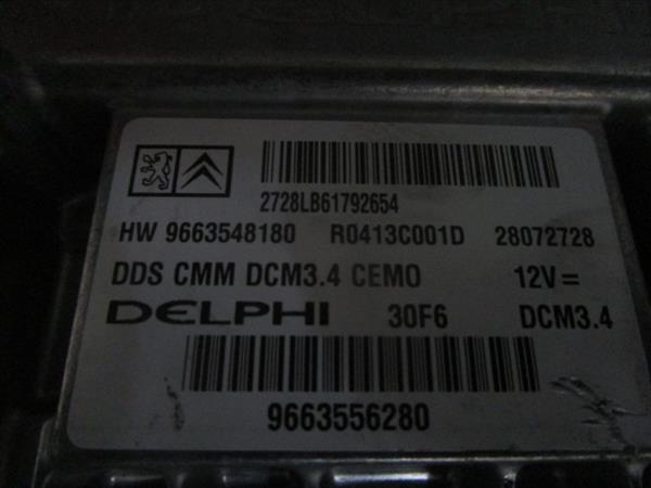 CENTRALITA Peugeot 407 (2004->) 2.0 HDi 135 RHR (DW10BTED4) RHR(DW10BTED4) 9663556280 SIEMENS/5W540167AT SIEMENS5W540167AT NEGRO uce - Imagen 2