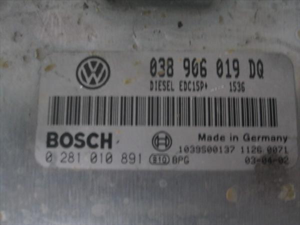 CENTRALITA Seat ibiza (6l1)(04.2002->) 1.9 TDI ASZ 038906019DQ 38906019DQ BOSCH/0281010891 BOSCH0281010891 NEGRO BOSCH uce - Imagen 3