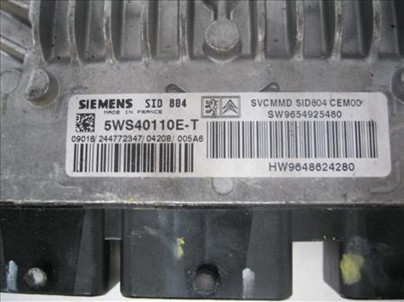 CENTRALITA Citroen c3 (2002->) 1.4 HDi 8HX (DV4TD) 8HX(DV4TD) 5W540110C-T 5W540110CT SIEMENS/5W540110-T SIEMENS5W540110T GRANATE SIEMENS VDO uce - Imagen 2