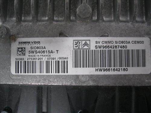 CENTRALITA Citroen c4 picasso (2007->) 2.0 HDi RHJ-DW10BTED4 RHJDW10BTED4 SIEMENS/5W540615A SIEMENS5W540615A NEGRO uce - Imagen 2