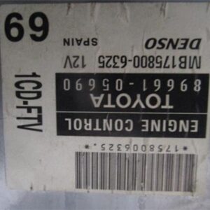 CENTRALITA Toyota avensis berlina (t25)(2003->) 2.0 D4-D Executive Berlina (5-ptas.) [2,0 Ltr. - 85 kW D-CAT] 1CD-FTV (85KW) 1CDFTV(85KW) 89661-05690 8966105690 GRANATE    uce