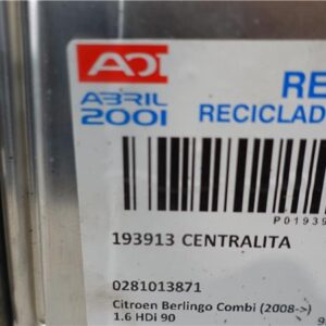 CENTRALITA Citroen berlingo combi (2008->) 1.6 HDi 90 9HX (DV6ATED4) 9HX(DV6ATED4) 0281013871 281013871 GRIS BOSCH uce