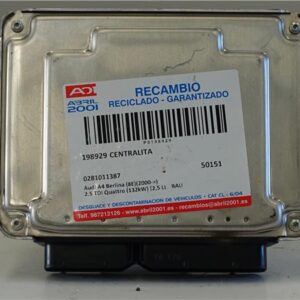 CENTRALITA Audi a4 berlina (8e)(04.2003->) 2.5 TDI Quattro (132kW) [2,5 Ltr. - 132 kW V6 24V TDI] BAU 0281011387 281011387 AZUL BOSCH   uce