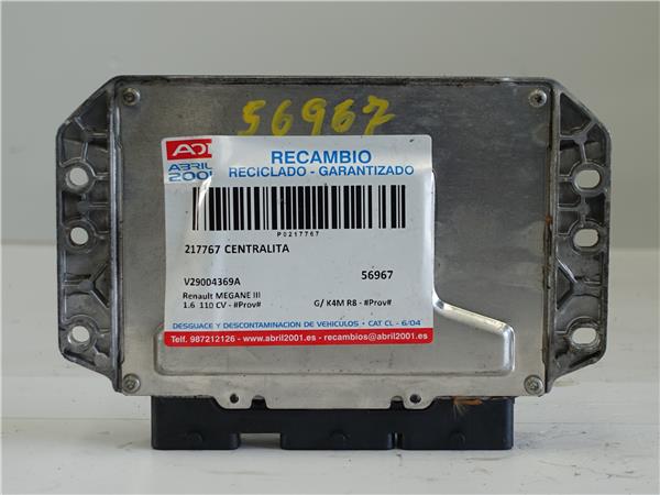 CENTRALITA Renault megane iii 1.6 110 CV - #Prov# G/ K4M R8 - #Prov# GK4MR8PROV V29004369A BLANCO uce