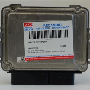 CENTRALITA Kia ceed (ed)(2006->) 1.6 Active [1,6 Ltr. - 85 kW CRDi CAT] D/D4FB-U - #Prov# DD4FBUPROV 0281015438 281015438 ROJO    uce