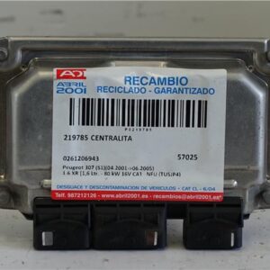 CENTRALITA Peugeot 307 (s1)(04.2001->06.2005) 1.6 XR [1,6 Ltr. - 80 kW 16V CAT (NFU / TU5JP4)] NFU (TU5JP4) NFU(TU5JP4) 0261206943 261206943 AZUL    uce