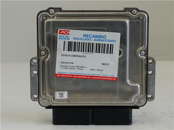 CENTRALITA Hyundai tucson (jm)(2004->) 1.7 CRDI (116CV) - #Prov# D4FD - #Prov# D4FDPROV 0281031578 281031578 BLANCO uce
