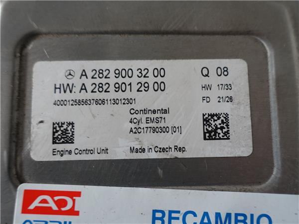 CENTRALITA Mercedes-Benz clase a (bm 177)(03.2018->) 1332 CC PHEV 118 KW - #Prov# 282914 - #Prov# 282914PROV A2829003200 AZUL uce - Imagen 3