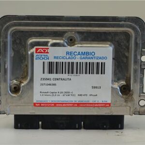 CENTRALITA Renault captur ii (01.2020->) 1.0 Intens [1,0 Ltr. - 67 kW TCE] H4D 470 - #Prov# H4D470PROV 237104638S NEGRO    uce JT4002