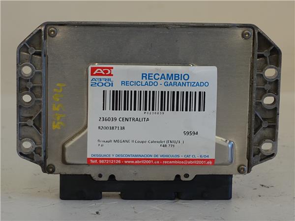 CENTRALITA Renault megane ii coupé-cabriolet (em0/1_) 2.0 F4R 771 F4R771 8200387138 NEGRO uce ND0014