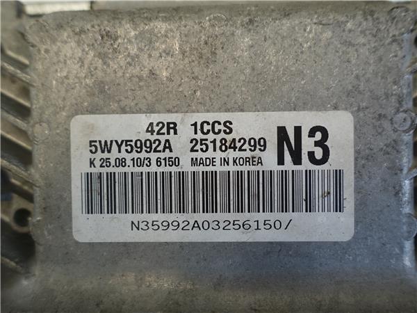 CENTRALITA Chevrolet aveo berlina (2006->) 1.2 B12D1 5WY5992A NEGRO uce - Imagen 3