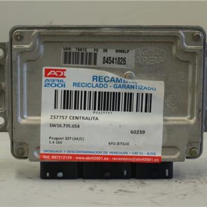 CENTRALITA Peugeot 307 (3a/c) 1.4 16V KFU (ET3J4) KFU(ET3J4) 84541826 SW16.735.054 SW16735054 NEGRO    uce 20CN19