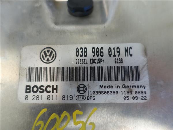 CENTRALITA Volkswagen polo iv (9n1)(11.2001->) 1.9 TDI AXR 0281011819 281011819 NEGRO uce GGU - Imagen 3