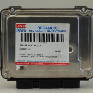 CENTRALITA Citroen c4 berlina (06.2004->) 1.6 Premier [1,6 Ltr. - 80 kW HDi CAT (9HY / DV6TED4)] 9HY (DV6TED4) 9HY(DV6TED4) 0281013331 281013331 AZUL    uce 20DM75