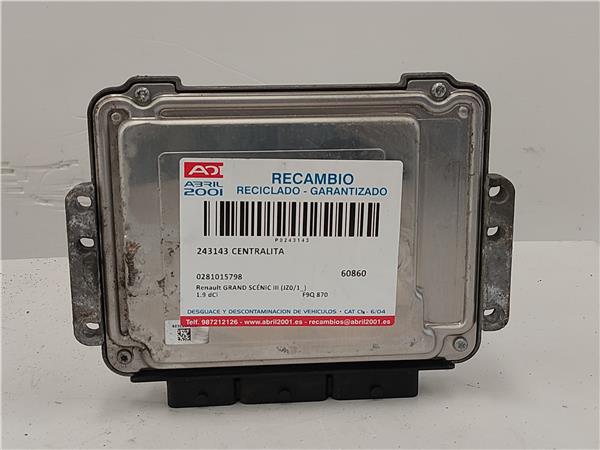 CENTRALITA Renault grand scénic iii (jz0/1_) 1.9 dCi F9Q 870 F9Q870 0281015798 281015798 NEGRO uce ND4004