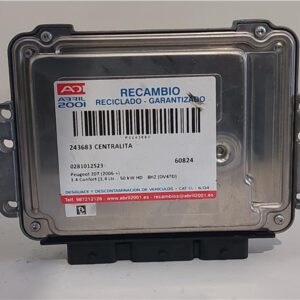 CENTRALITA Peugeot 207 (2006->) 1.4 Confort [1,4 Ltr. - 50 kW HDi] 8HZ (DV4TD) 8HZ(DV4TD) 0281012523 281012523 GRANATE    uce 20CQ55