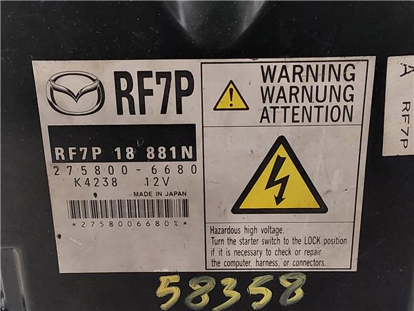 CENTRALITA Mazda 5 2.0 RF7J - #Prov# RF7JPROV 275800-6680 2758006680 NEGRO uce - Imagen 3