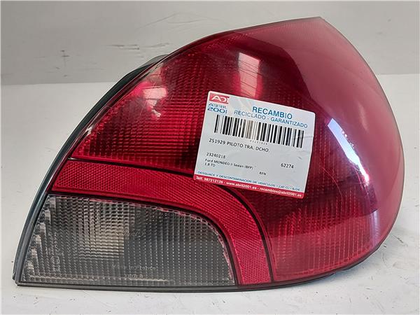 PILOTO TRA. DCHO. Ford mondeo ii sedán (bfp) 1.8 TD RFN 23240218 VERDE Bombilla Derecha derecho Faro Lámpara Luz Trasera trasero