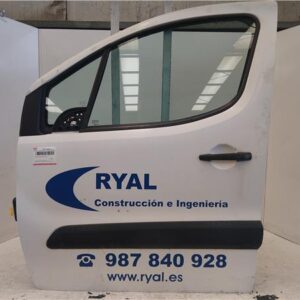 PUERTA DEL. IZDA. Peugeot partner tepee (05.2008->) 1.6 Confort [1,6 Ltr. - 66 kW] 9HX ó 9H02 - #Prov# 9HXÓ9H02PROV BLANCO Y AZUL    Delantera Izquierda 20DP48